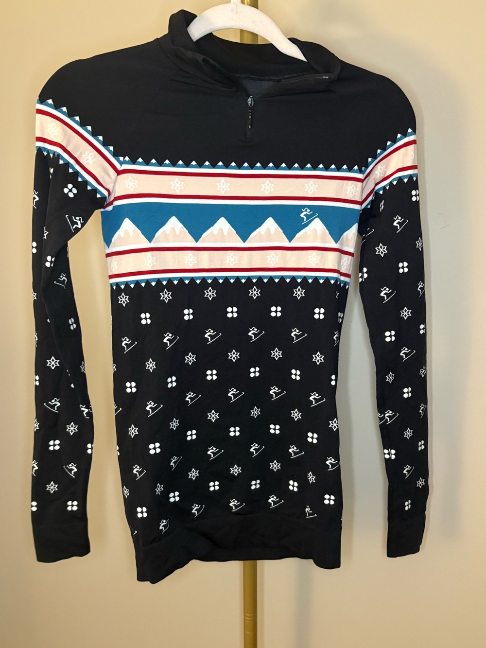 Sweaty Betty Mountain Betty Jacquard-Knit Ski Base Layer Top